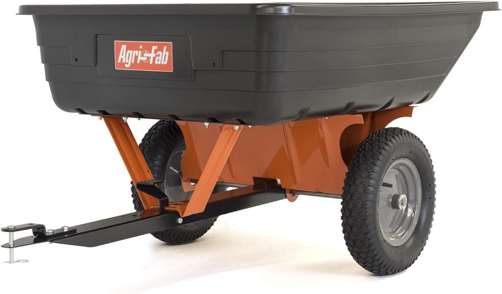 Agri-Fab 45-0533, 650-Pound Dump Cart, 10 cu. ft, Orange/Black