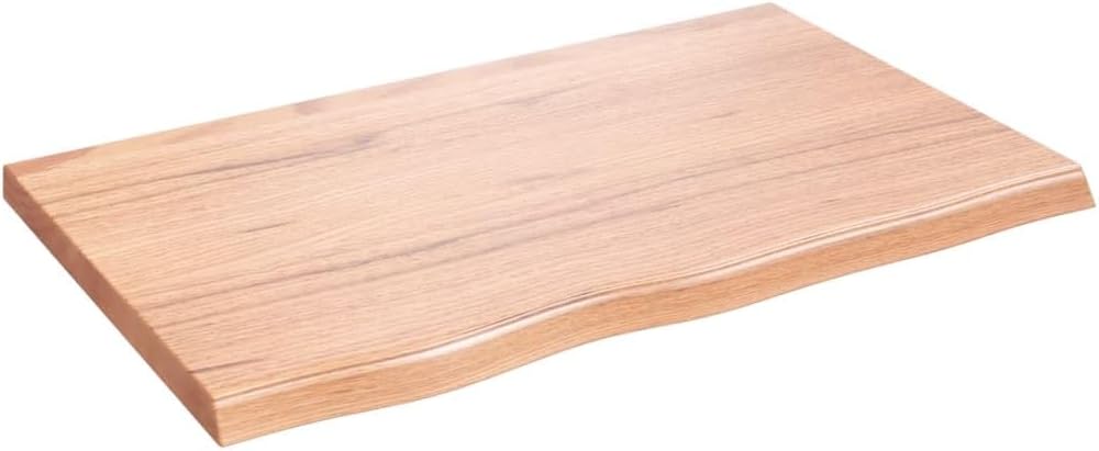 vidaXL Bathroom Countertop Vanity Top Worktop Light Brown Treated Solid Wood