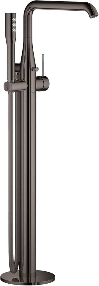 GROHE 23491A0A Essense Single-Handle Freestanding Bathtub Faucet with Handheld Shower, Brass, Hard Graphite