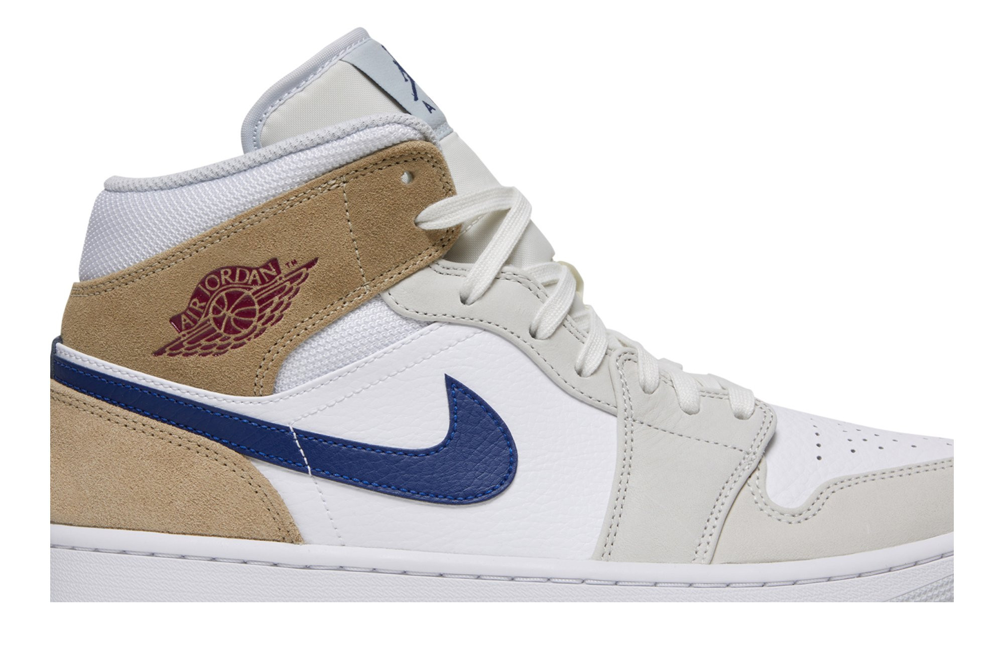 Air Jordan 1 Mid 'White Khaki Blue Void' DO6726-100