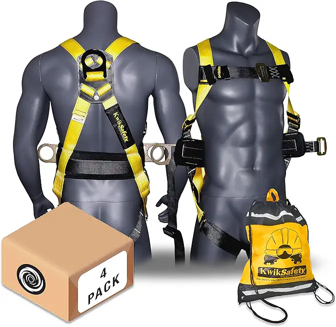 KwikSafety - Charlotte, NC - HURRICANE Ironworker & Tower Safety Harness [3 D-RINGS, BACK SUPPORT] ANSI Tested OSHA Compliant