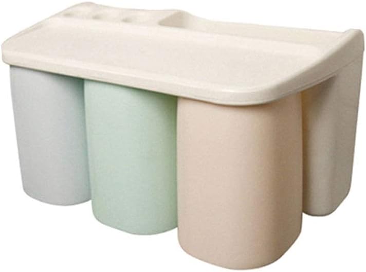 Toothbrush and Toothpaste Holder Bathroom Wall Mount Toothbrush and Toothpaste Holder Storage Rack Wall Mounted for Bathroom (Color : Multi-Colored, Size : 21x10.5x10.5cm)