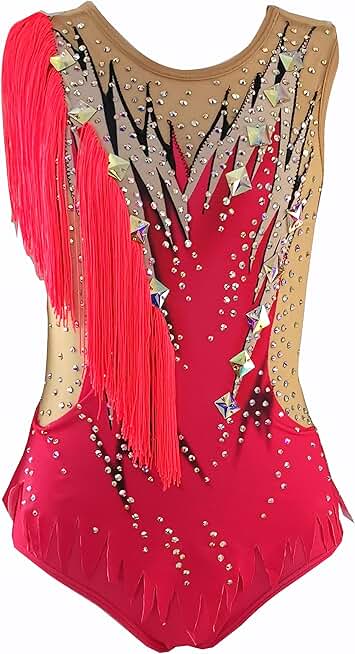 Rhythmic Gymnastics Leotards Mosaic Diamond Inlaid Large Gem Girls Competition Performance
