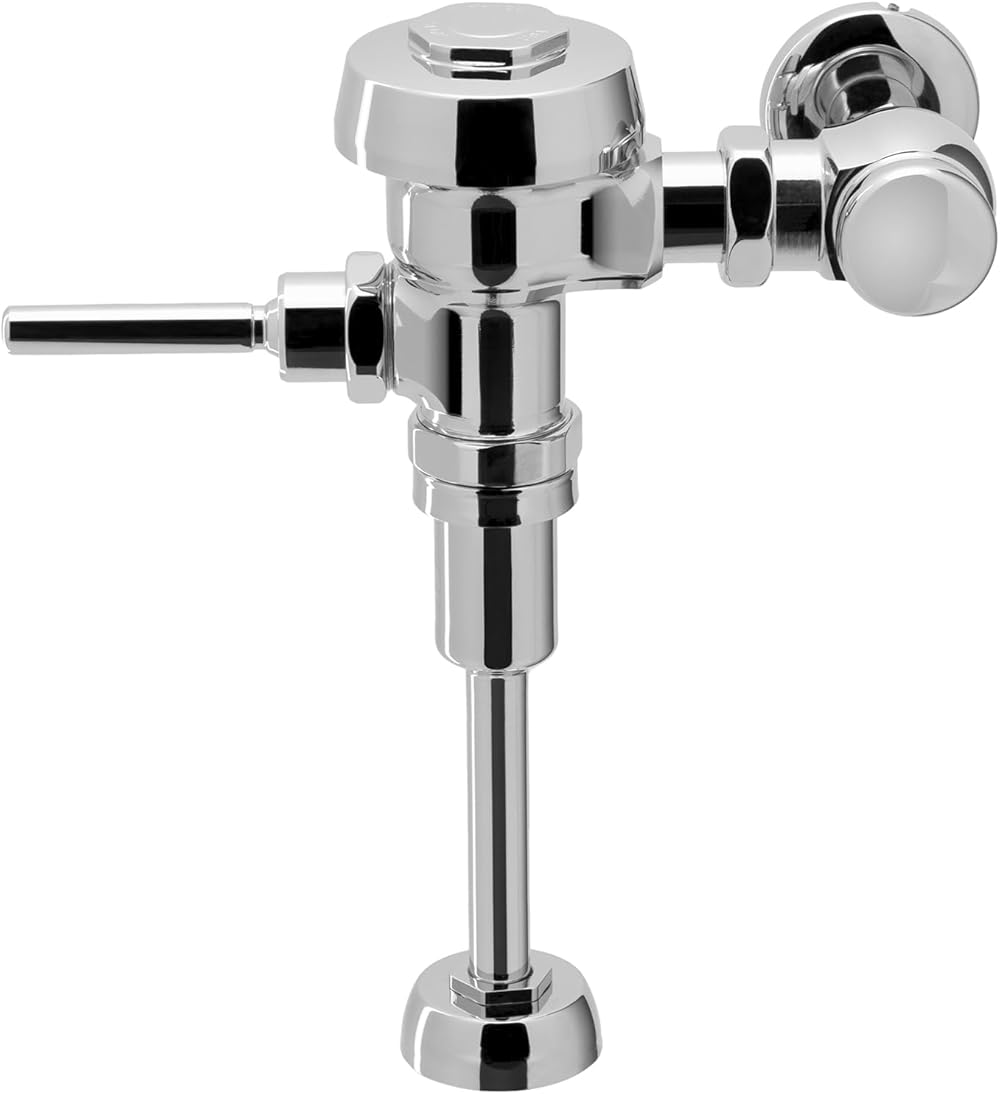 Sloan Royal 186 Exposed Manual Urinal Flushometer, 1.5 GPF Flush Valve - Single Flush, Non-Hold-Open Handle, Fixture Connection Top Spud, Polished Chrome Finish, 3012600