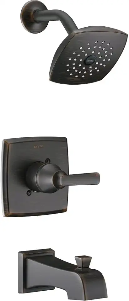 Delta Faucet Ashlyn 14 Series Single-Handle Tub and Shower Trim Kit, Shower Faucet with Single-Spray Touch-Clean Shower Head, Venetian Bronze T14464-RB (Valve Not Included)