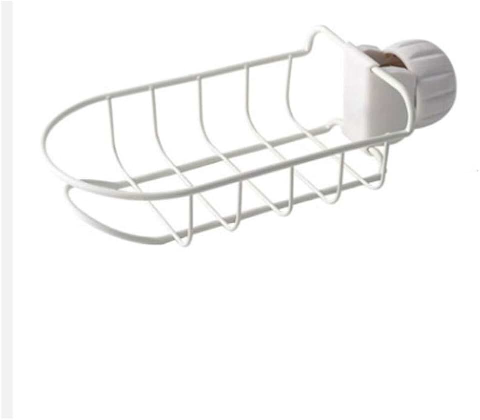 Kitchen Sink Faucet Sponge Soap Cloth Drain Rack Storage Organizer Holder Shelf Sponge Holder Bathroom Holder Shelf(E)