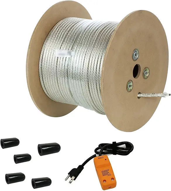 HEATIT Mobile Home 500-feet HEATIT HTM Braid Self Regulating heating cable Water Line Freeze Protection & 5* Connection kit