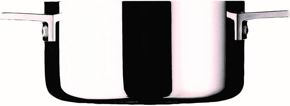 Mepra Attiva 18 cm Casserole Pot, 2 Handle, Tri-ply, Stainless Steel Finish, Aluminum Core, Dishwasher-safe