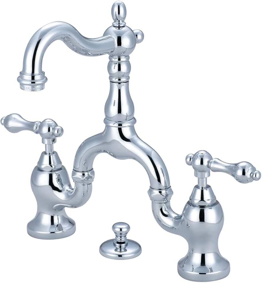 Kingston Brass KS7971AL English Country Bridge Bathroom Faucet, 4-11/16