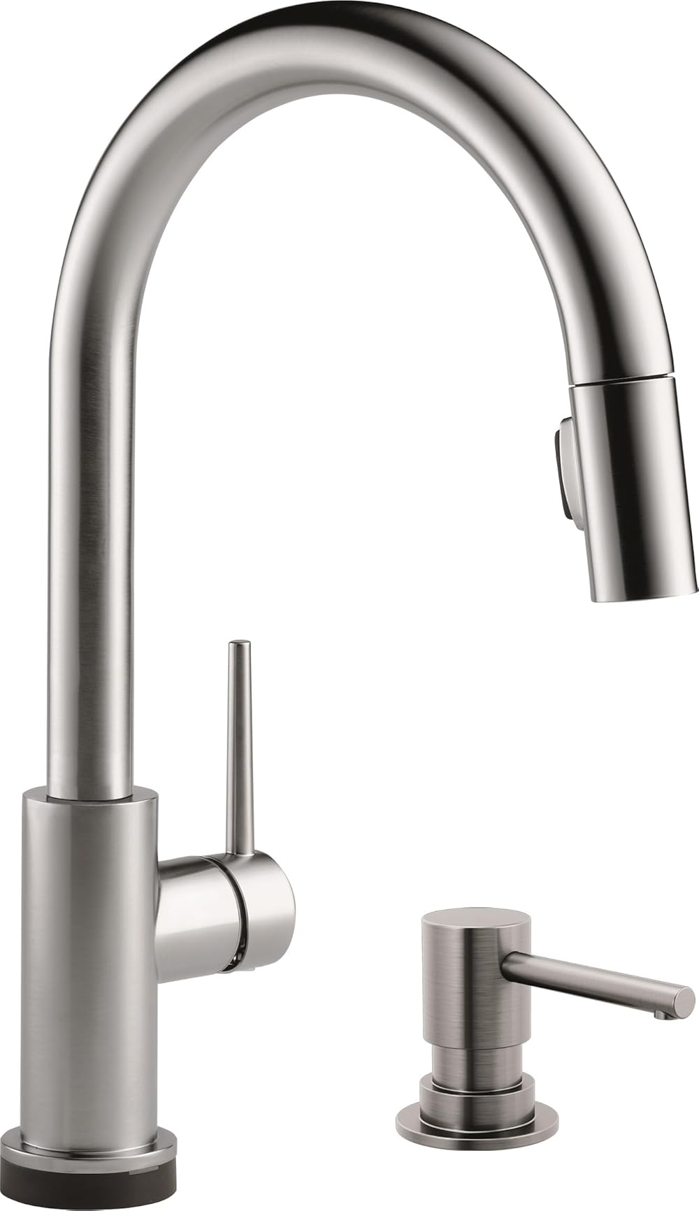 DELTA FAUCET Trinsic Touch Kitchen Faucet with Touchless Technology, Brushed Nickel Kitchen Sink Faucet with Soap Dispenser, Pull Down Kitchen Faucet, Touchless Kitchen Faucet, Arctic Stainless