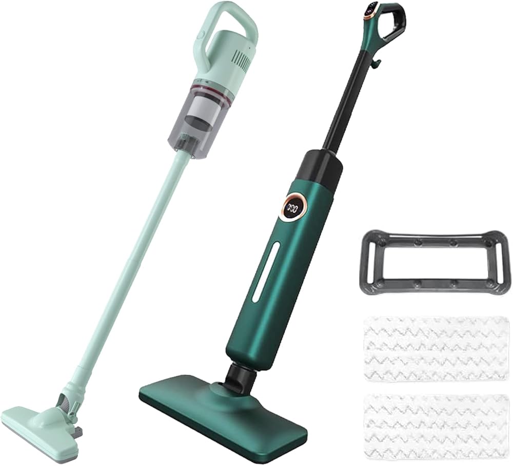 Cordless Vacuum Cleaner Lightweight Vacuum and Steam Mop Cleaner For Hardwood Tile