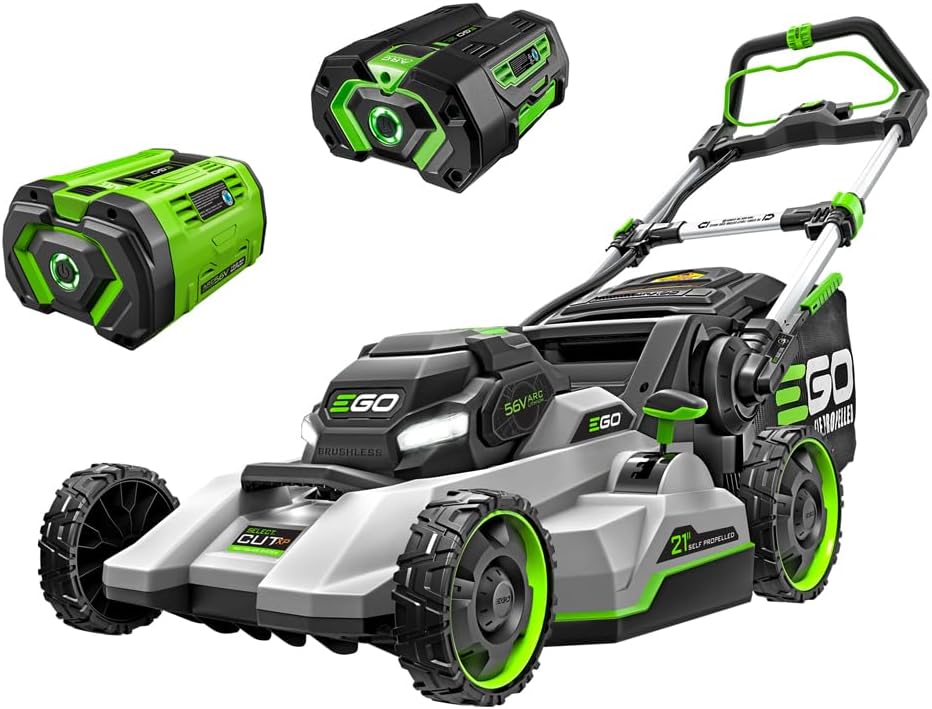 EGO Power+ LM2156SP 56-Volt 21-Inch Select Cut XP Self-Propelled Cordless Lawn Mower with Touch Drive Technology, 10.0Ah Battery, 700W Turbo Charger Included Plus Extra BA2800T 5.0Ah Battery