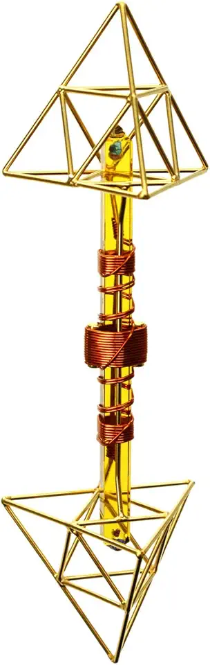 Crystal Wand - Meditation Healing Tool - Deva Vajra with Magnets & Copper Wire - 10