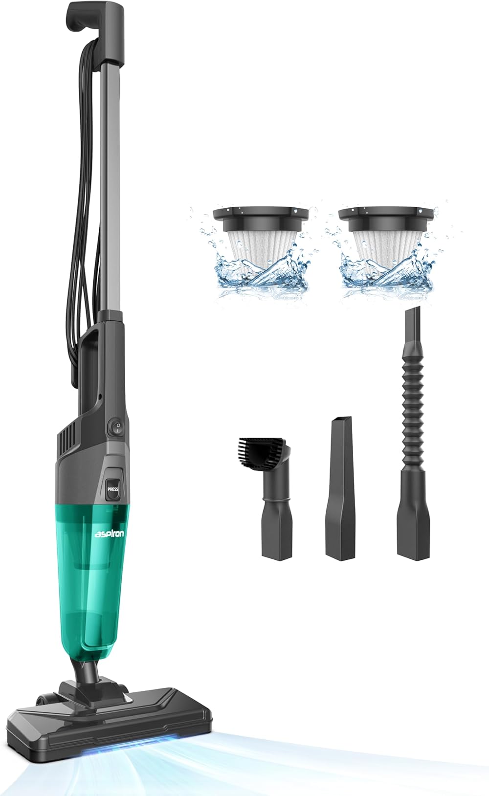 Symdral Canister Vacuum Cleaner, 0.9L, Black