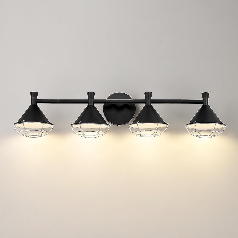 Emliviar Industrial 4-Light LED Wall Sconce 32