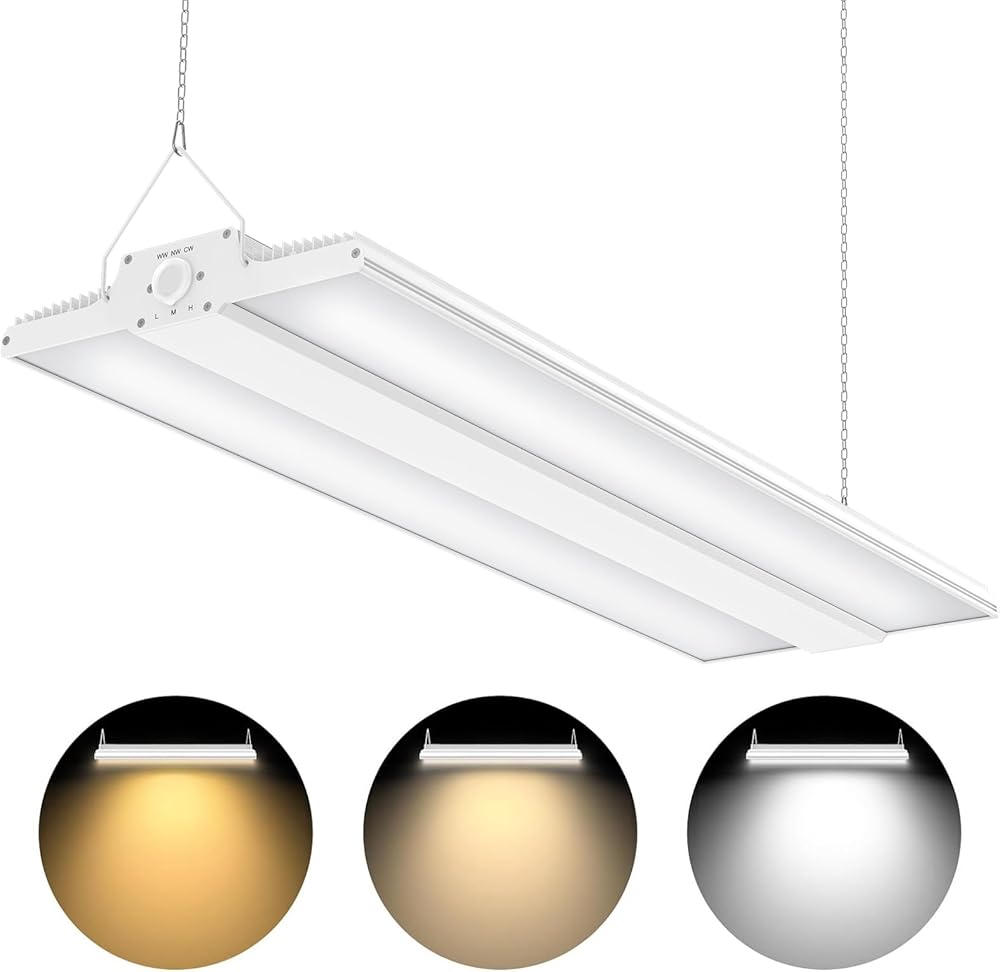 High Bay LED Light 400W/320W/240W, Linear LED High Bay Lights 3000K 4000K 5000K, 60000LM, 2.2FT Hanging LED Shop Light Fixtures, Commercial Warehouse Lighting for Factory Garage, UL Listed