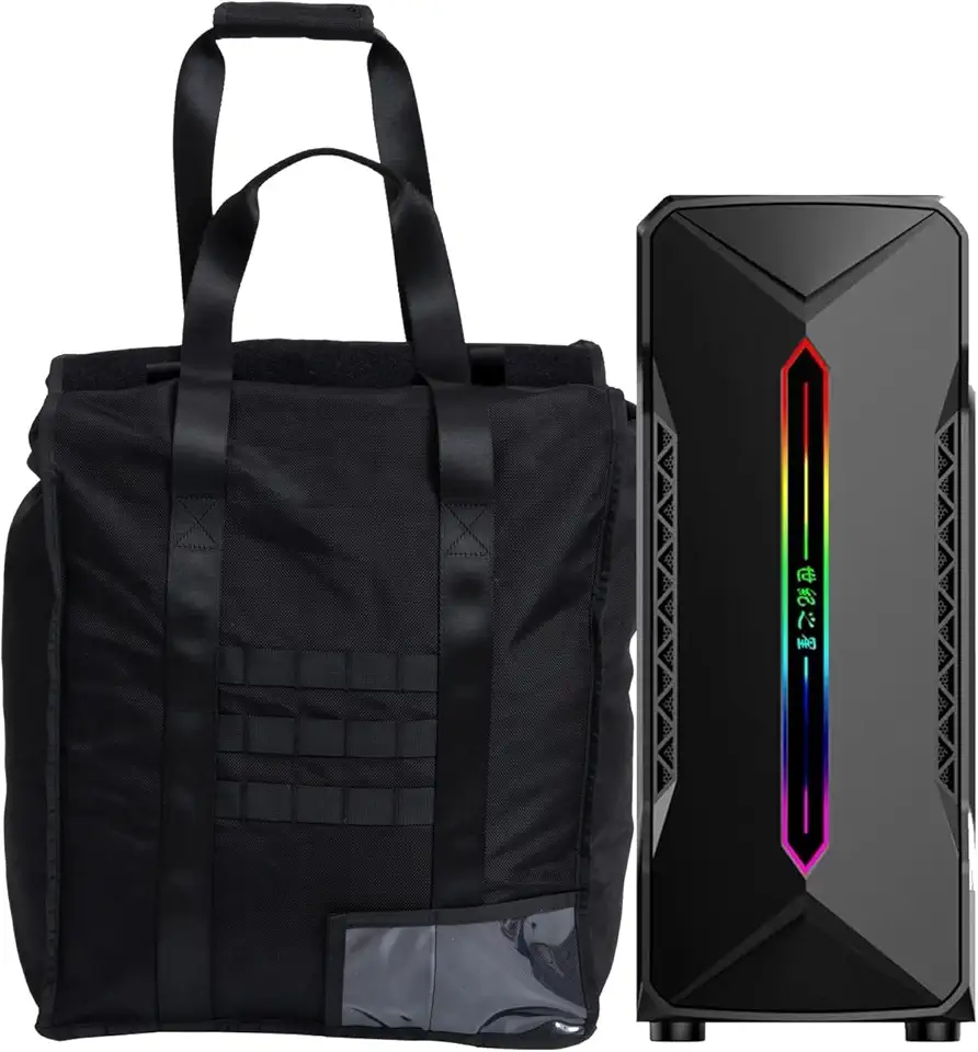 3-Layer Faraday Bag for Computer Towers & XL Electronics, Extra Large Faraday Cage for Anti-Theft Anti-Tracking, Faraday Key Fob Protector, Waterproof & Fireproof Faraday Bag, RFID Signal Blocker Bag