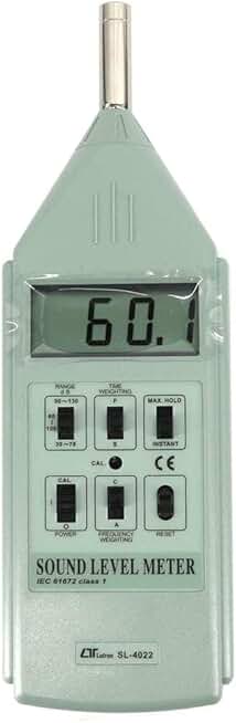 Sound Level Meter (Range: 30 to 70 dB, 60 to 100 dB, 90 to 130 dB) for Industries, Vehicle Noise, Environmental Noise, Music Schools Along with Calibration Certificate by SL-4022