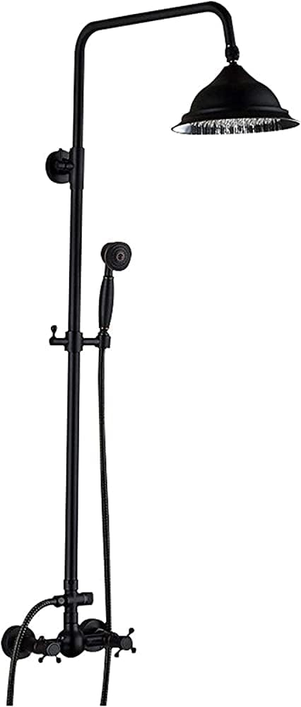 Shower Head All Copper and Bronze European Retro Shower Faucet Lift Tub and Shower Set