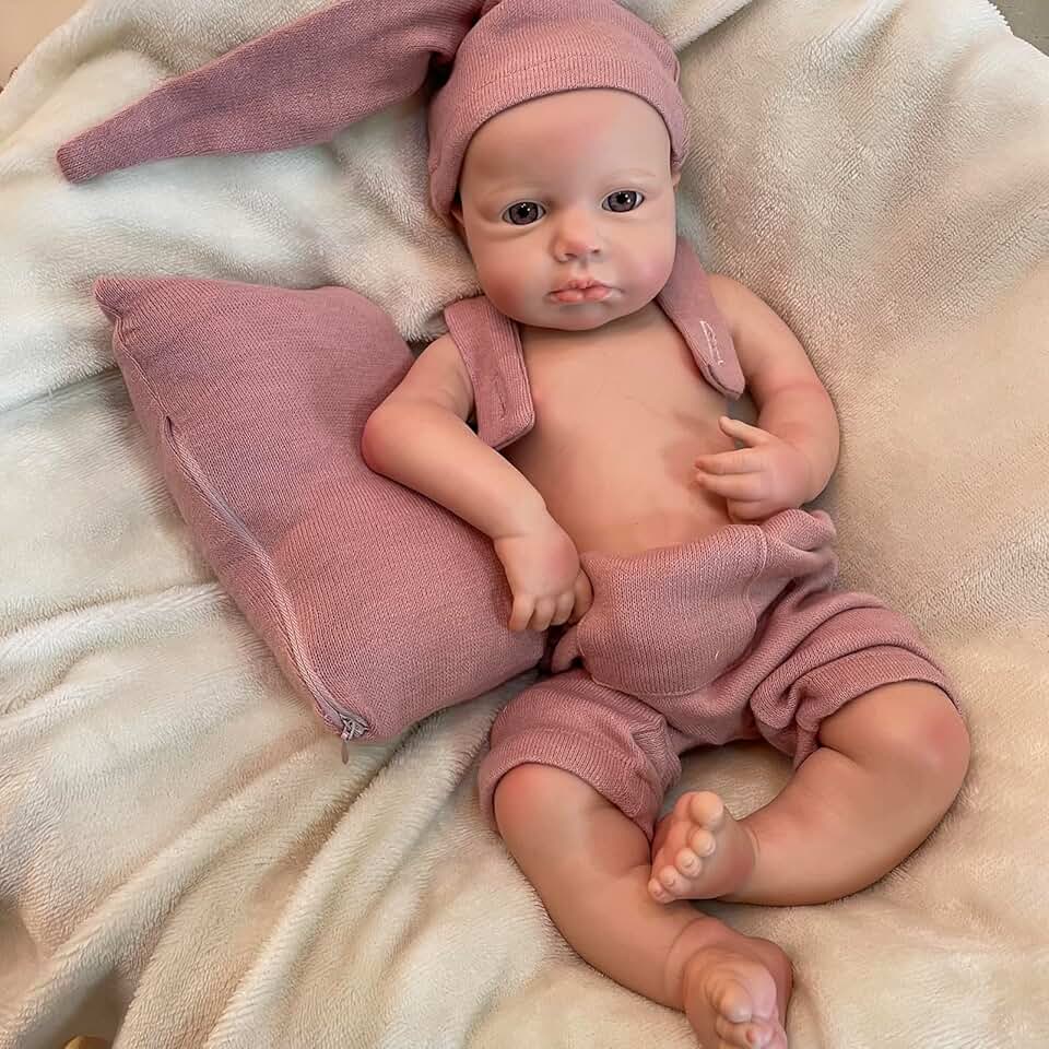 OtardDolls 18 Inch Lifelike Reborn Baby Dolls Full Silicone Reborn Baby Doll Realistic Newborn Baby Dolls with Accessories Gift Set for Kids