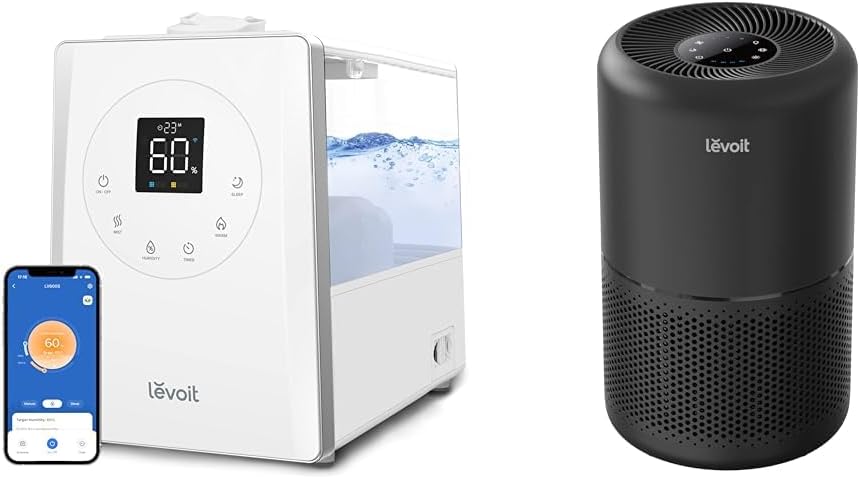 LEVOIT LV600S Smart Warm and Cool Mist Humidifiers for Home Bedroom Large Room & Air Purifier for Home Allergies Pets Hair in Bedroom