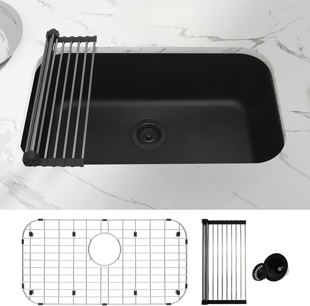 Undermount Kitchen Sink Black,30