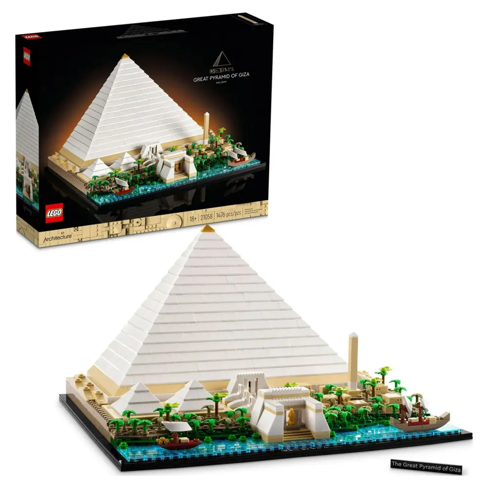 LEGO Architecture Great Pyramid of Giza Set 21058, Home DA(C)cor Model Building Kit, Creative Gift Idea