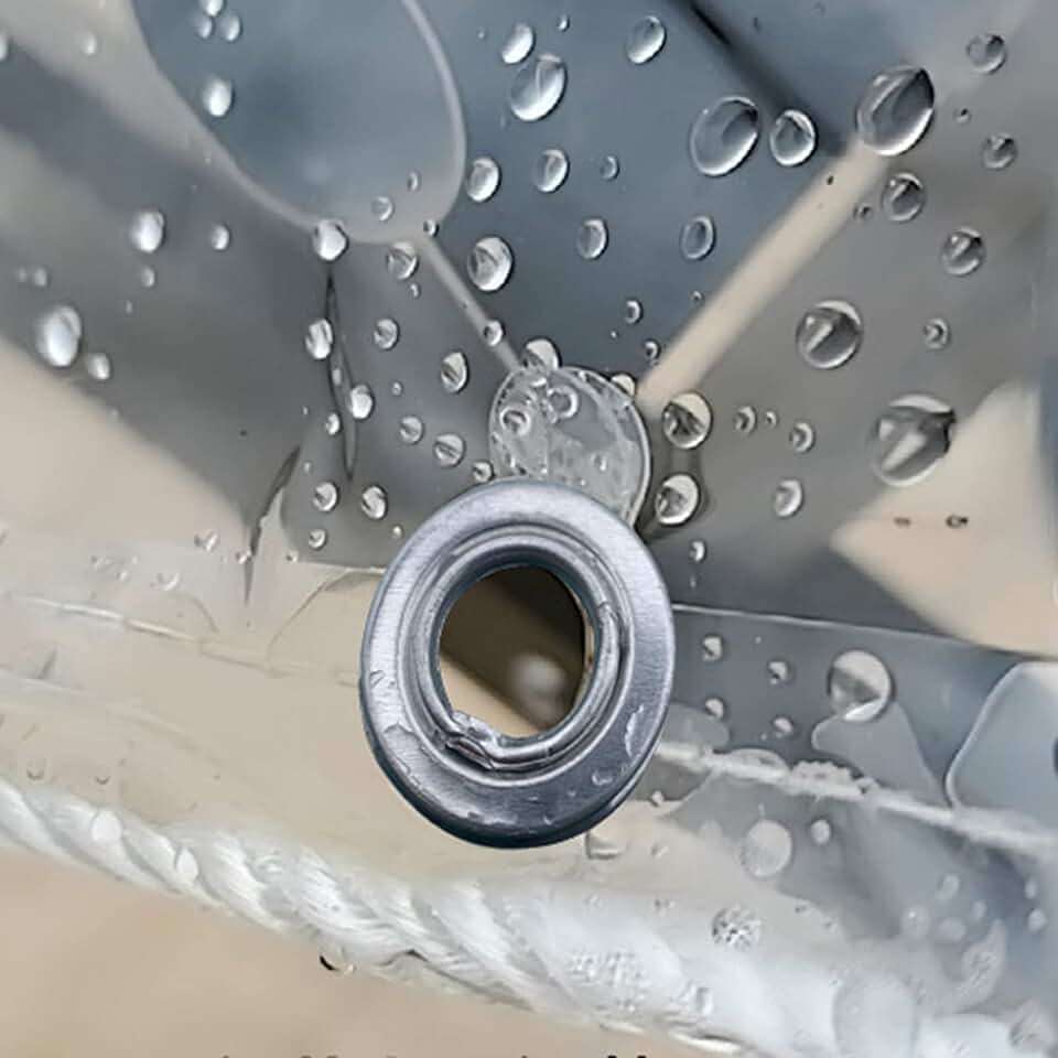 Tarpaulin Sheet,Tear Resistance Acid and Alkali Resistance Clear Tarpaulin Rope with Reinforced Eyelets for Outdoor Truck Tent,Clear,2.4x7m