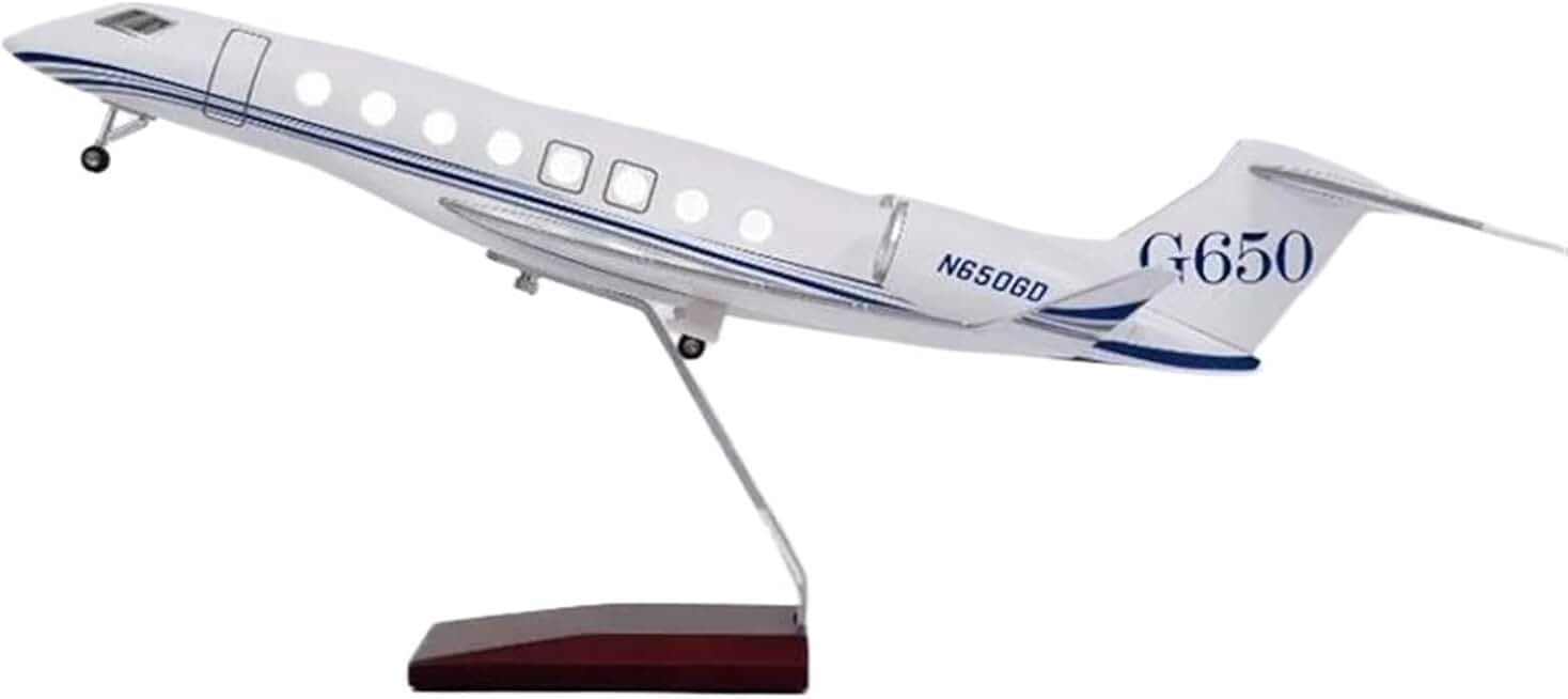 Model Planes 47cm for Gulfstream G650ER G650 G-650 Airline Aircraft Model Diecast Finished Resin Aircraft Model Kit Collectible Aircraft Collectible Model Kit(Lights)
