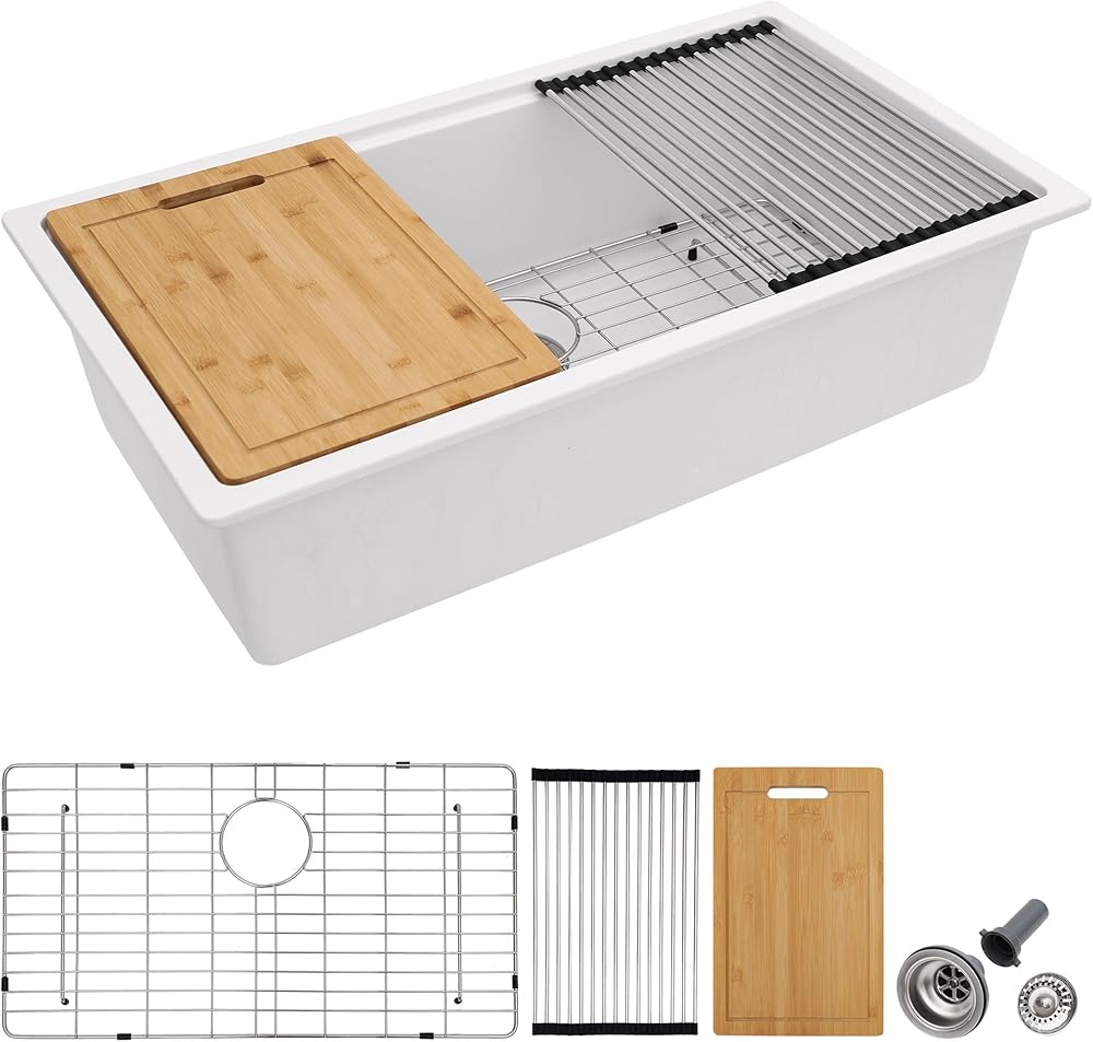 32 Granite Composite Kitchen Sink - Fulorni 32