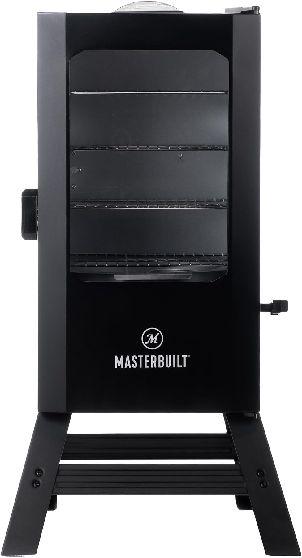 Masterbuilt® 30-inch Digital Electric Vertical BBQ Smoker with Leg Kit, Side Wood Chip Loader and 710 Cooking Square Inches in Black, Model MB20070421