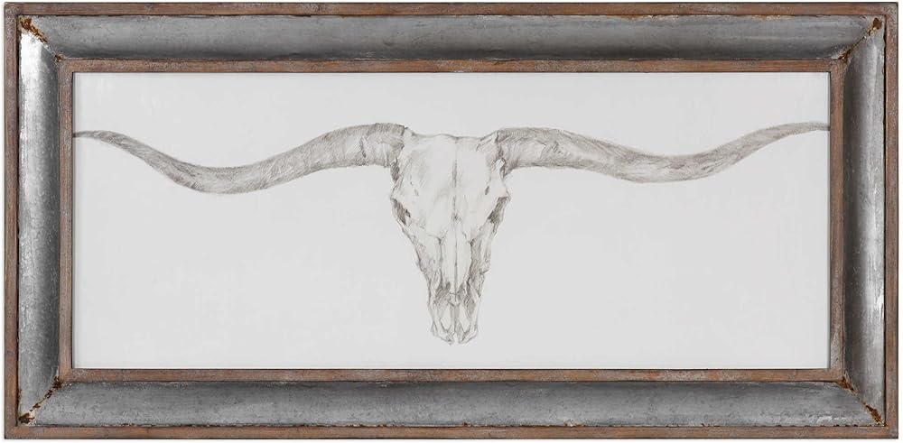 MY SWANKY HOME Texas Longhorn Skull Rustic Wall Art | 71