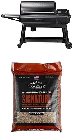 Traeger Ironwood XL Wood Pellet Grill and Smoker with WiFi Connectivity + Traeger Grills Signature Blend 100% All-Natural Wood Pellets for Smokers and Pellet Grills