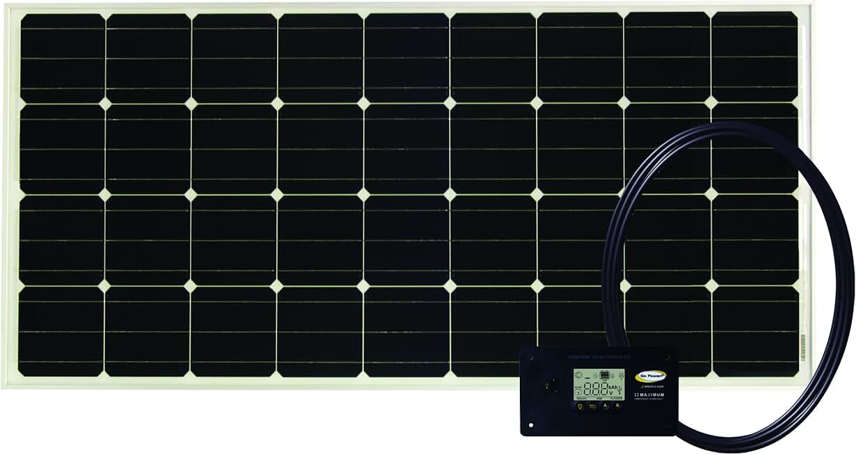 Go Power! Overlander 190W Solar Kit with 30-amp Solar Controller , black