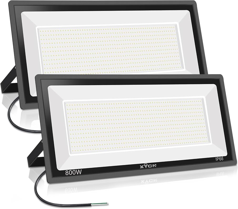 800W 2pack LED Flood Lights,3700 watt Equivalent 89500LM Super Bright Outdoor LED Arena Lights 100-277V IP65 Waterproof 5000K Daylight Commercial Lighting for Stadium,Backyard, Parking lot etc