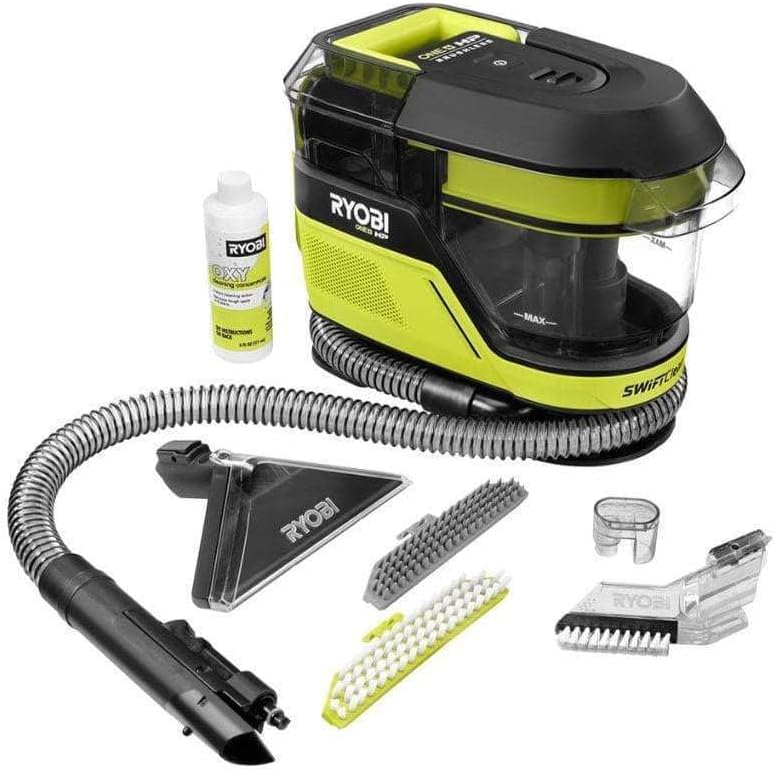 RYOBI ONE+ HP 18V Brushless Cordless SWIFTClean Mid-Size Spot Cleaner with 4.0 Ah Battery and Charger, AVERAGE, GREEN, PBLHV704K