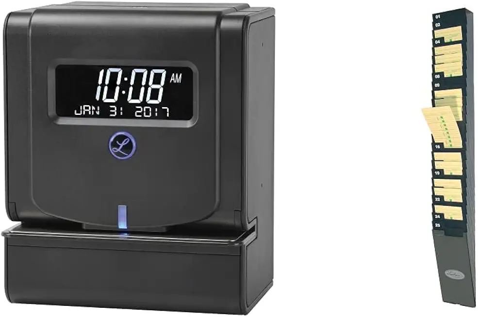Lathem Heavy Duty Maintenance-Free Thermal Print Time Clock (2100HD), Black, 9.8