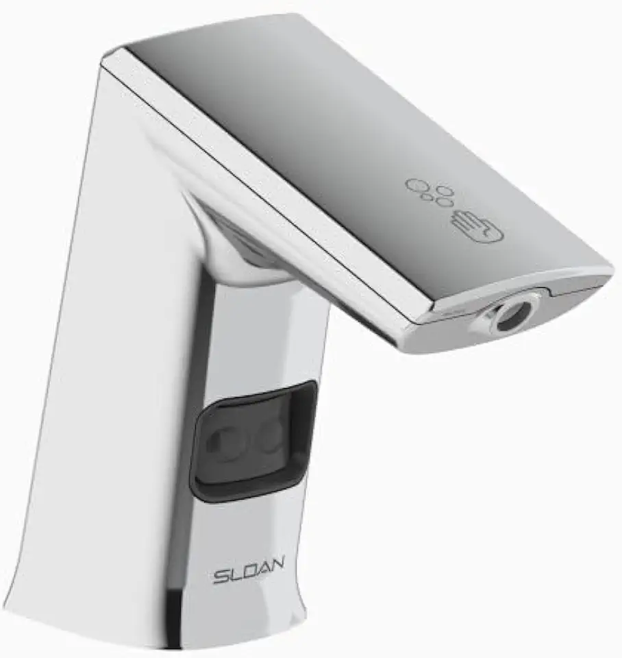 Sloan ESD-500 Deck-Mounted Foam Drip-Free Soap Dispenser - Infrared Sensor Activated, Polished Chrome Finish, Battery-Powered, Modular One-Piece Construction, 3346087