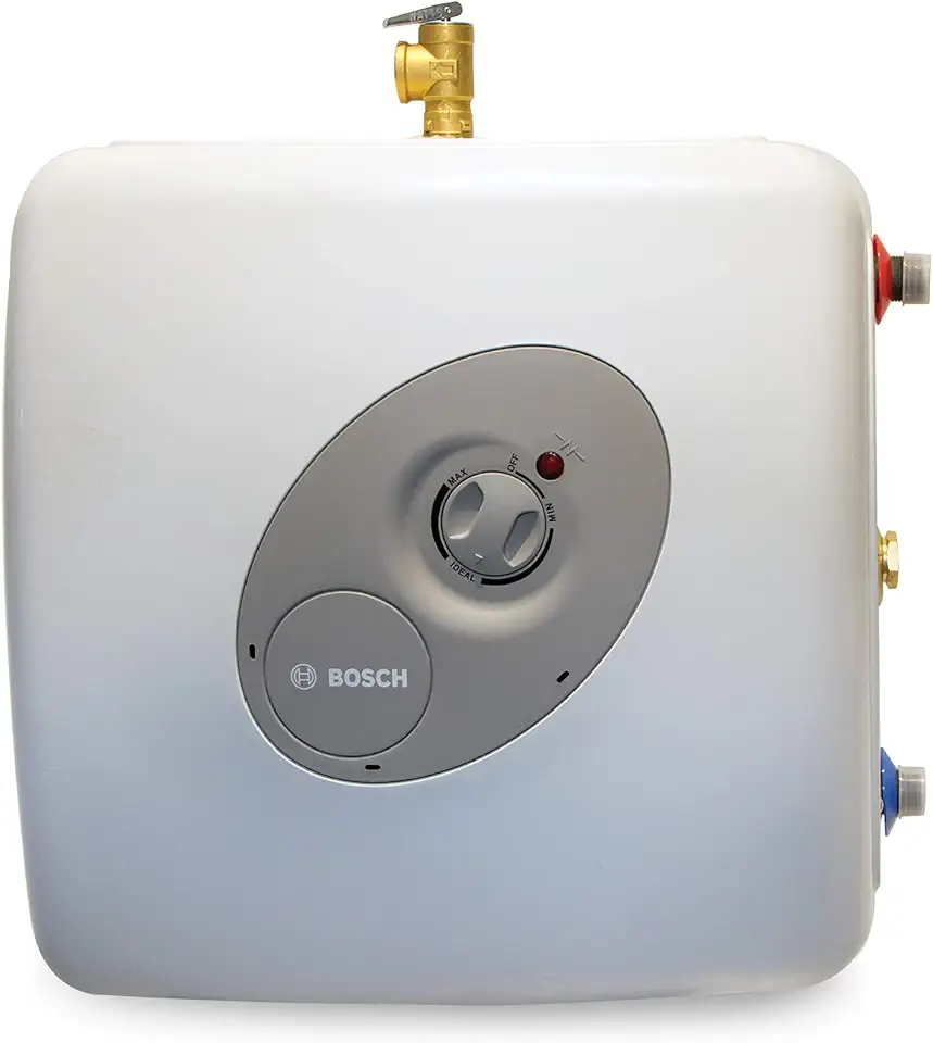 Bosch Electric Mini-Tank Water Heater Tronic 3000 T 7-Gallon (ES8) - Eliminate Time for Hot Water - Shelf, Wall or Floor Mounted