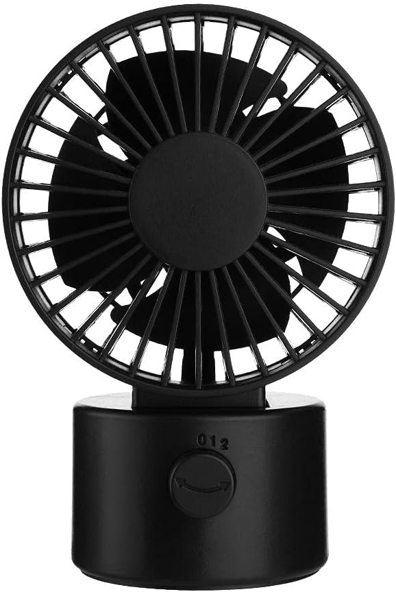 Shaking Head USB Desktop Fan Mini Desktop Desk Small Fan Office Student Silent Small Electric Fan-Black - Shaking Head