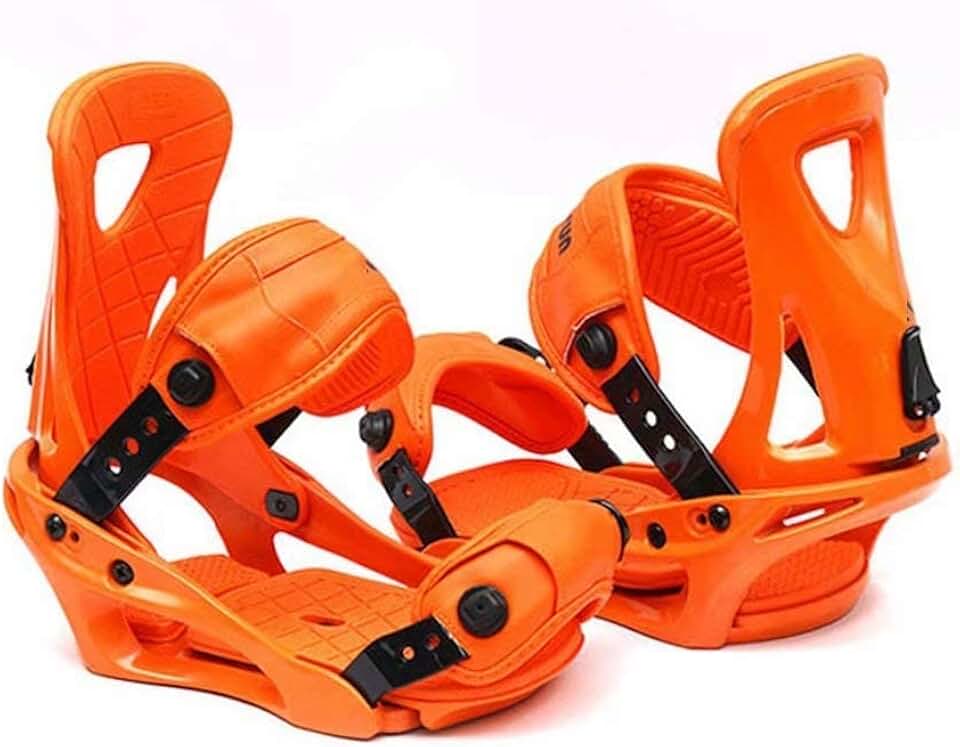 Outdoor Adjustable ski Shoes - Hiking Snowshoes Snow Shoes Ski Skates for Men and Women,Lightweight Snowshoes,Mini Ski Skates Ski Equipment（Orange） (Color : Large)