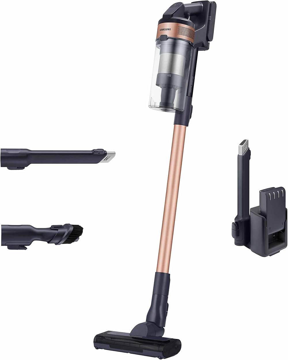 SAMSUNG Jet 60 Flex Cordless Stick Vacuum Cleaner, Lightweight, Portable w/ Removable Battery, Powerful Household Cleaning for Hardwood Floors, Tile, Carpets, Area Rugs, VS15A6031R7, Rose Gold