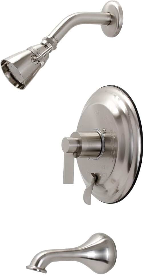 Kingston Brass KB36380NDL NuvoFusion Tub and Shower Faucet, Brushed Nickel