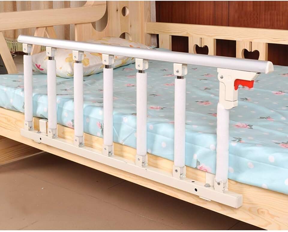 Elderly Bed Guard Rails Stainless Steel Bed Rail for Home Healthcare Community Adults Assist Handle Handicap Bed Rail (Color : Silver, Size : 103 * 40cm)