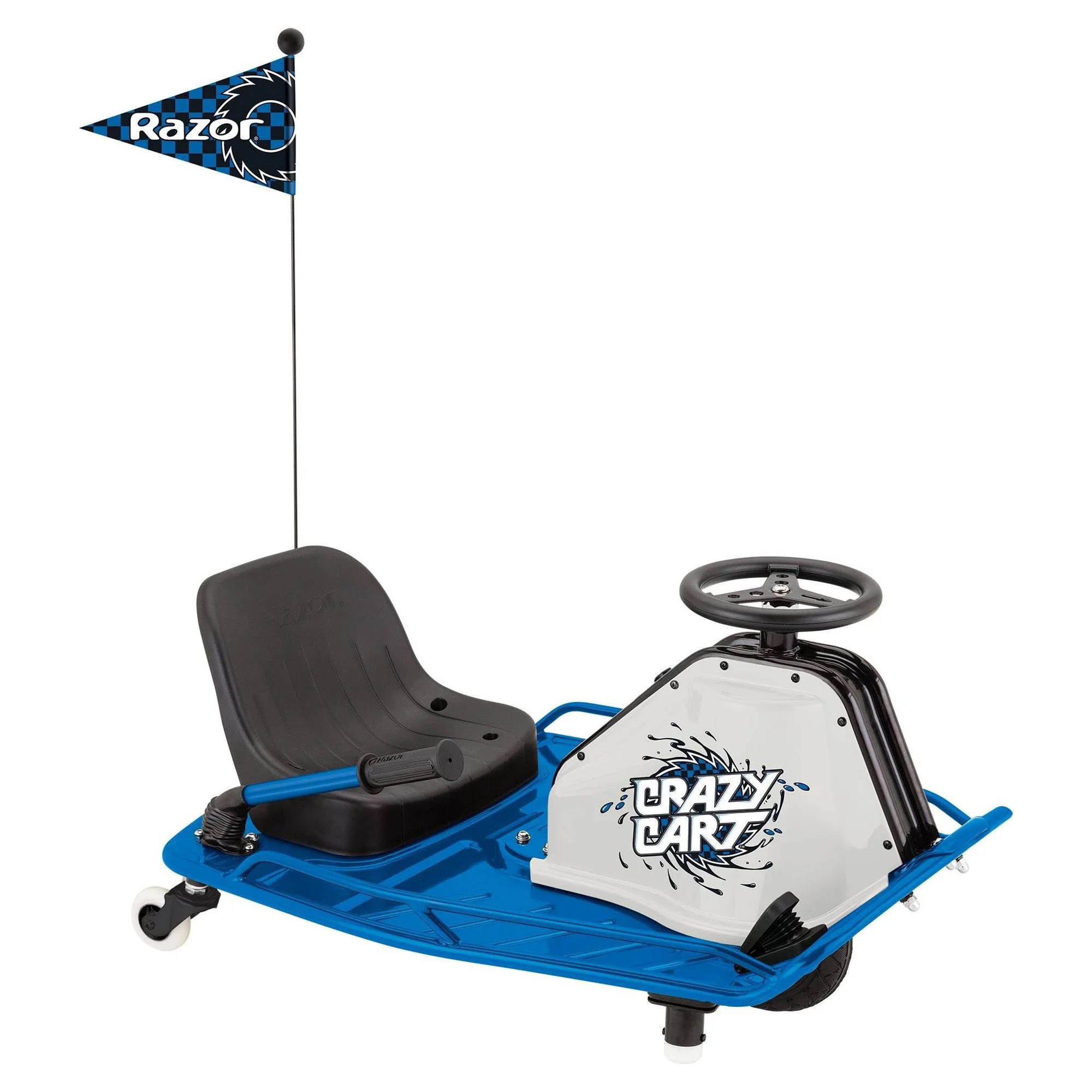 Razor High Torque 24 Volts Electronic Motorized Drifting Crazy Cart, Blue