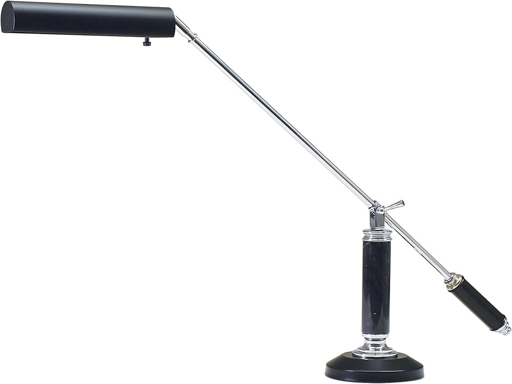House Of Troy P10-192-627 Portable Piano/Desk Lamp, Chrome with Black