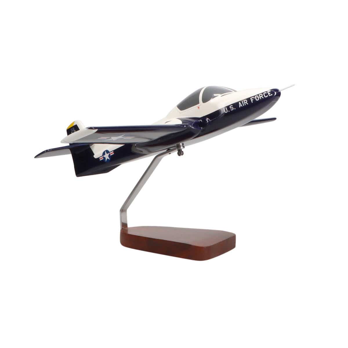 Cessna T-37B Tweetie Bird (Blue/White) Large Mahogany Model