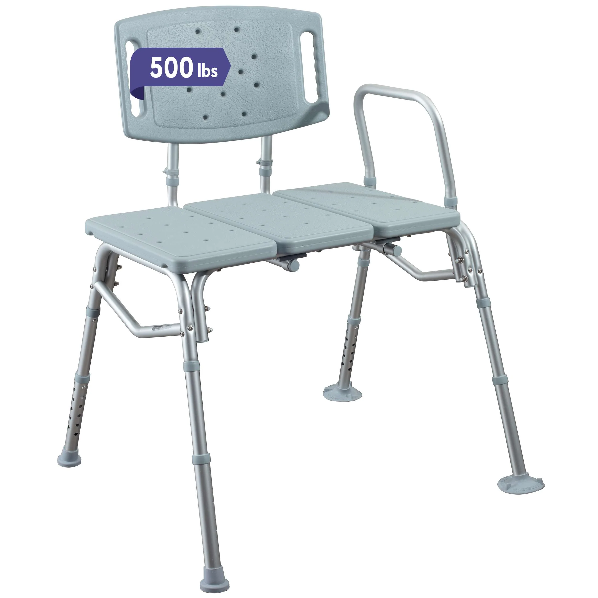 Bariatric Transfer Bench Shower Chair for Bathtub - 500 lb Weight Capacity