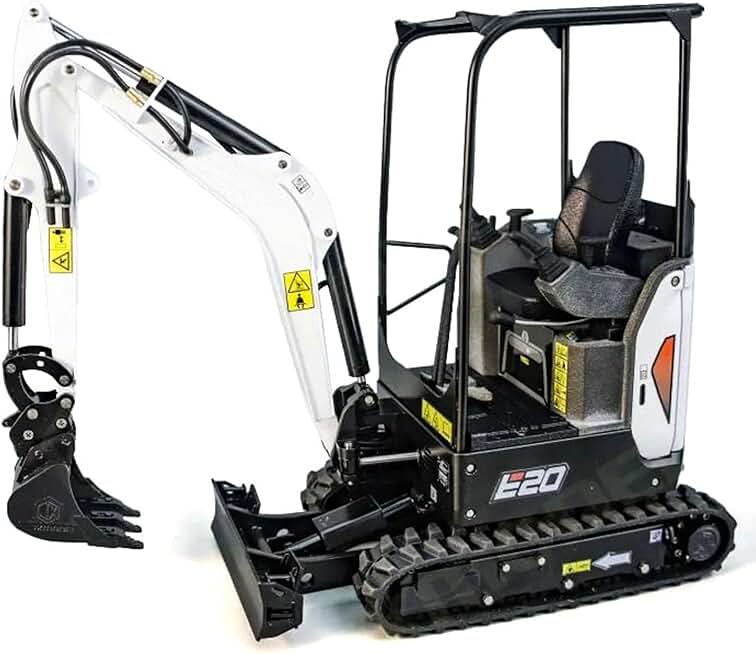 JX Model 1/14 E20 RC Hydraulic Excavator 4-Way Reversing Valve Mini Remote Control Digger Sound System Motor Servo ESC Hobby Grade Model