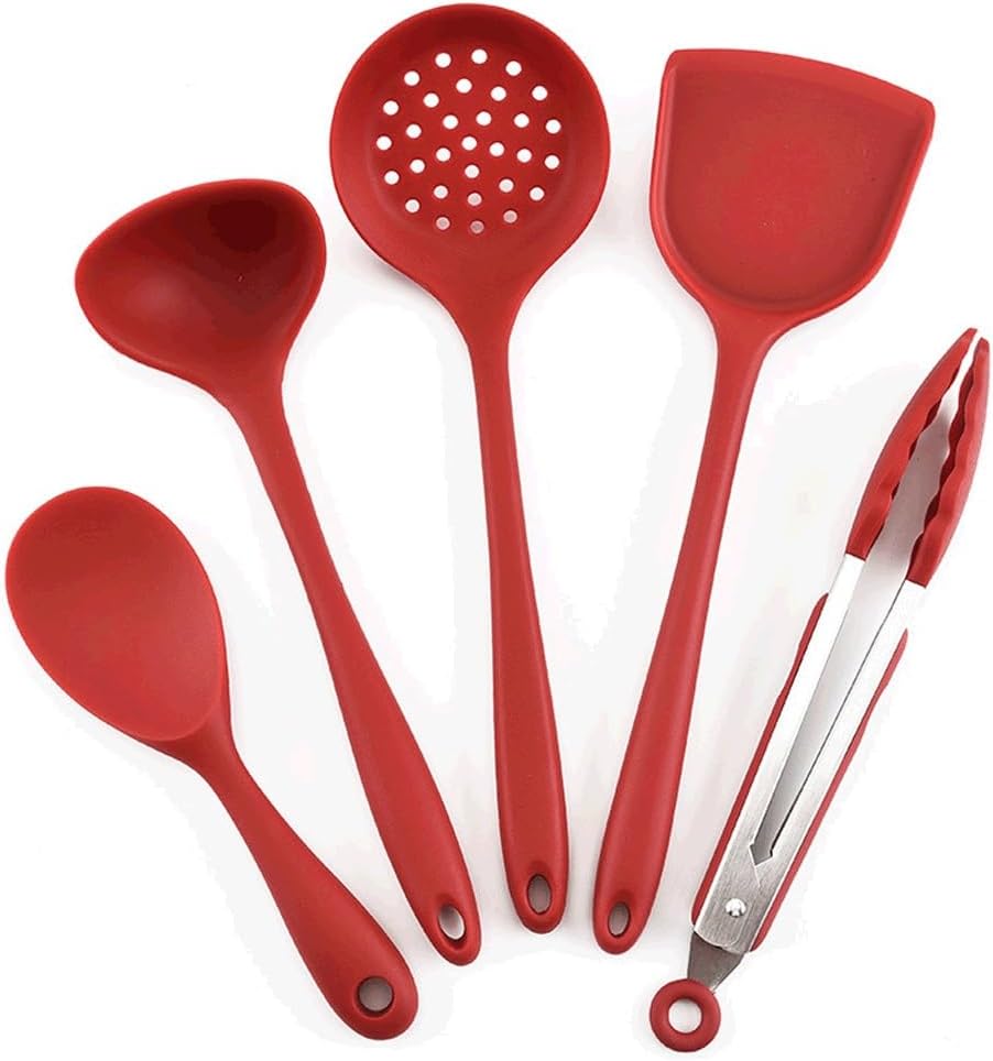 Kitchen Utensils Set Non-stick Kitchenware Cooking Tools Spoon Soup Ladle Spatula Shovel Accessories(D)